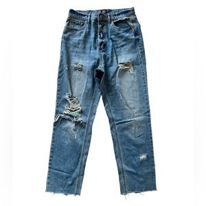 BDG Urban Outfitters High Rise Distressed Jeans Slim Straight Jeans Size 29